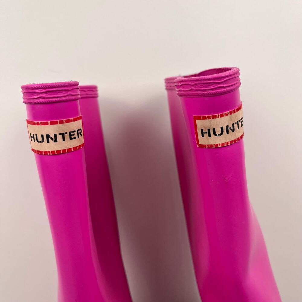 Hunter Kids Original Gloss Tall Rain Boots Pink 3 - Picture 5 of 10